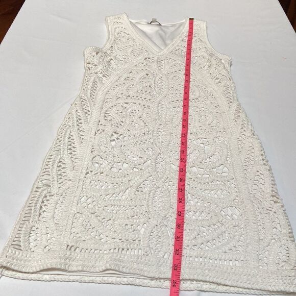 Skies are Blue White Crochet Dress Size S/M - Picture 9 of 13